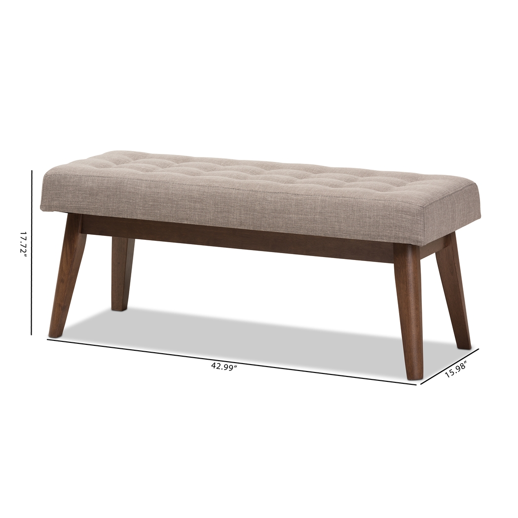 Marshead Light Gray Accent Bench - Thumbnail - Image 6