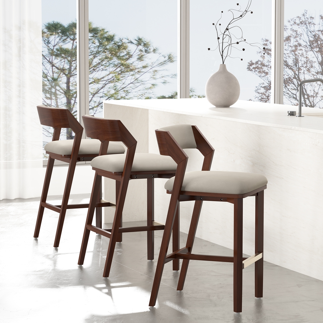Marspoly Beige Barstool - Thumbnail - Image 2