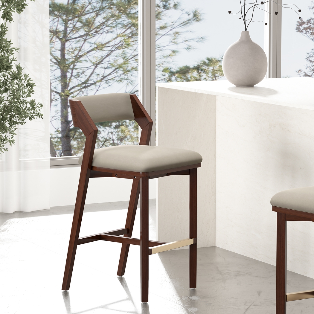 Marspoly Beige Barstool - Thumbnail - Image 3