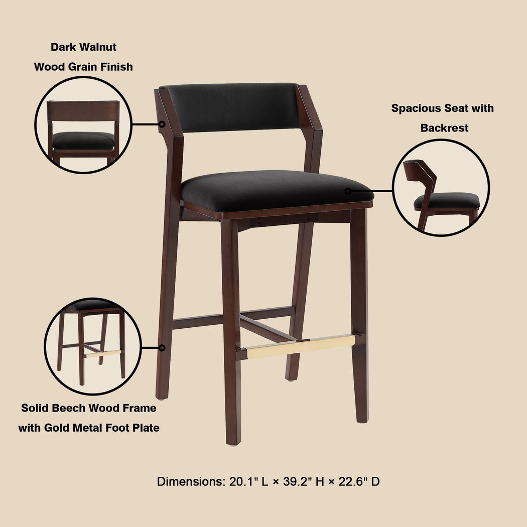 Marspoly Black Barstool - Thumbnail - Image 4