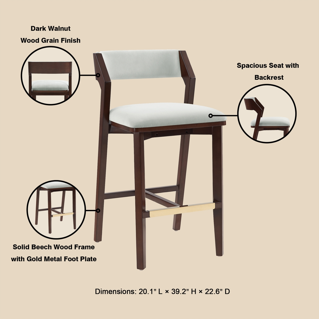 Marspoly White Barstool - Thumbnail - Image 3