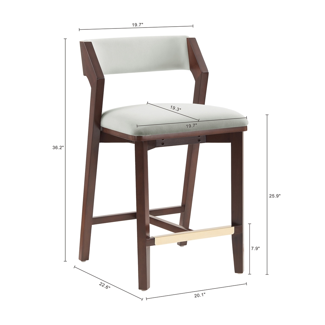 Marspoly White Counter Height Stool - Thumbnail - Image 5