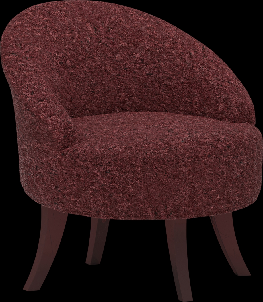Marsston Burgundy Accent Swivel Chair - Thumbnail - Image 1
