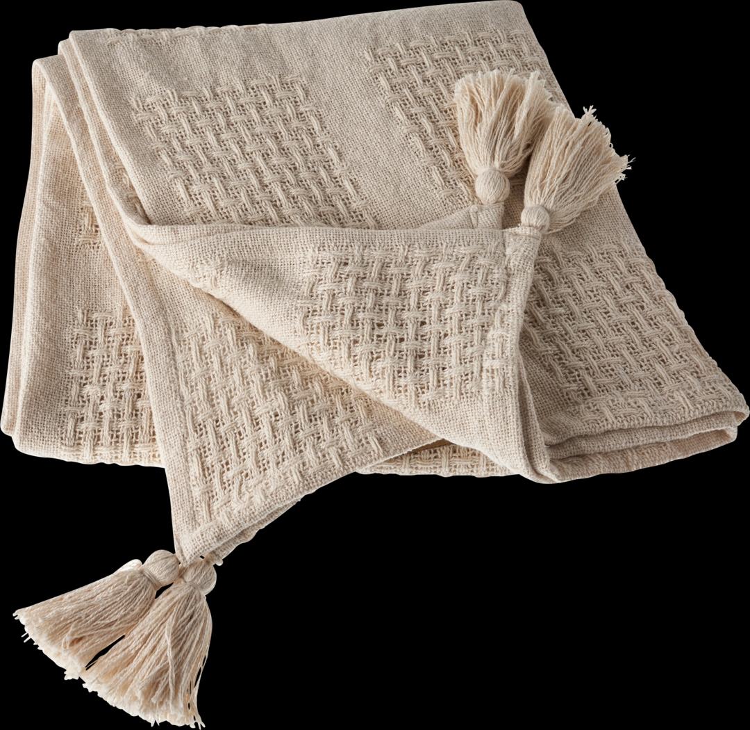 Marsway Cream Throw Blanket - Thumbnail - Image 2