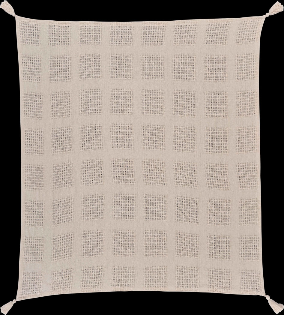 Marsway Cream Throw Blanket - Thumbnail - Image 1