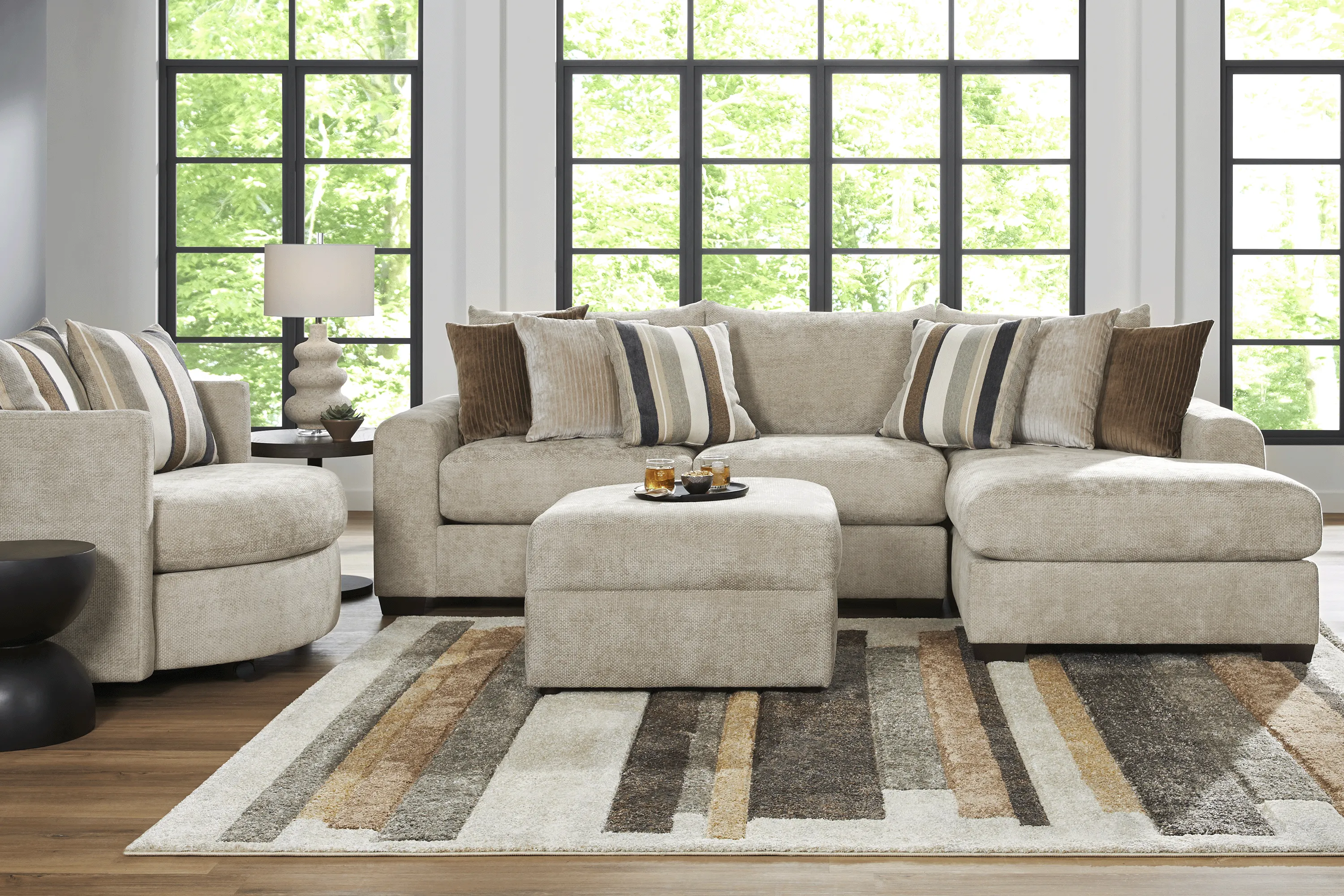 Martin Brown 5 Pc Sectional Living Room - Thumbnail - Image 1