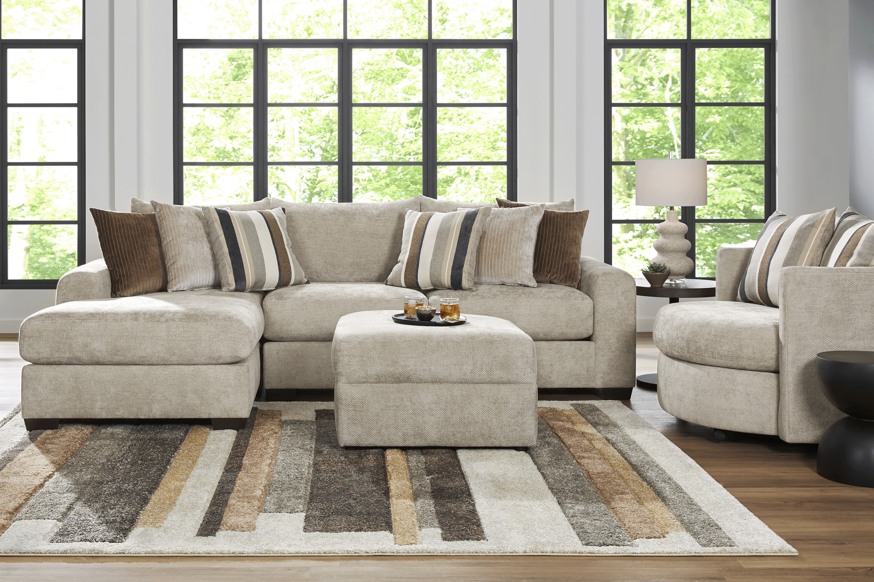 Martin Brown 5 Pc Sectional Living Room - Thumbnail - Image 1