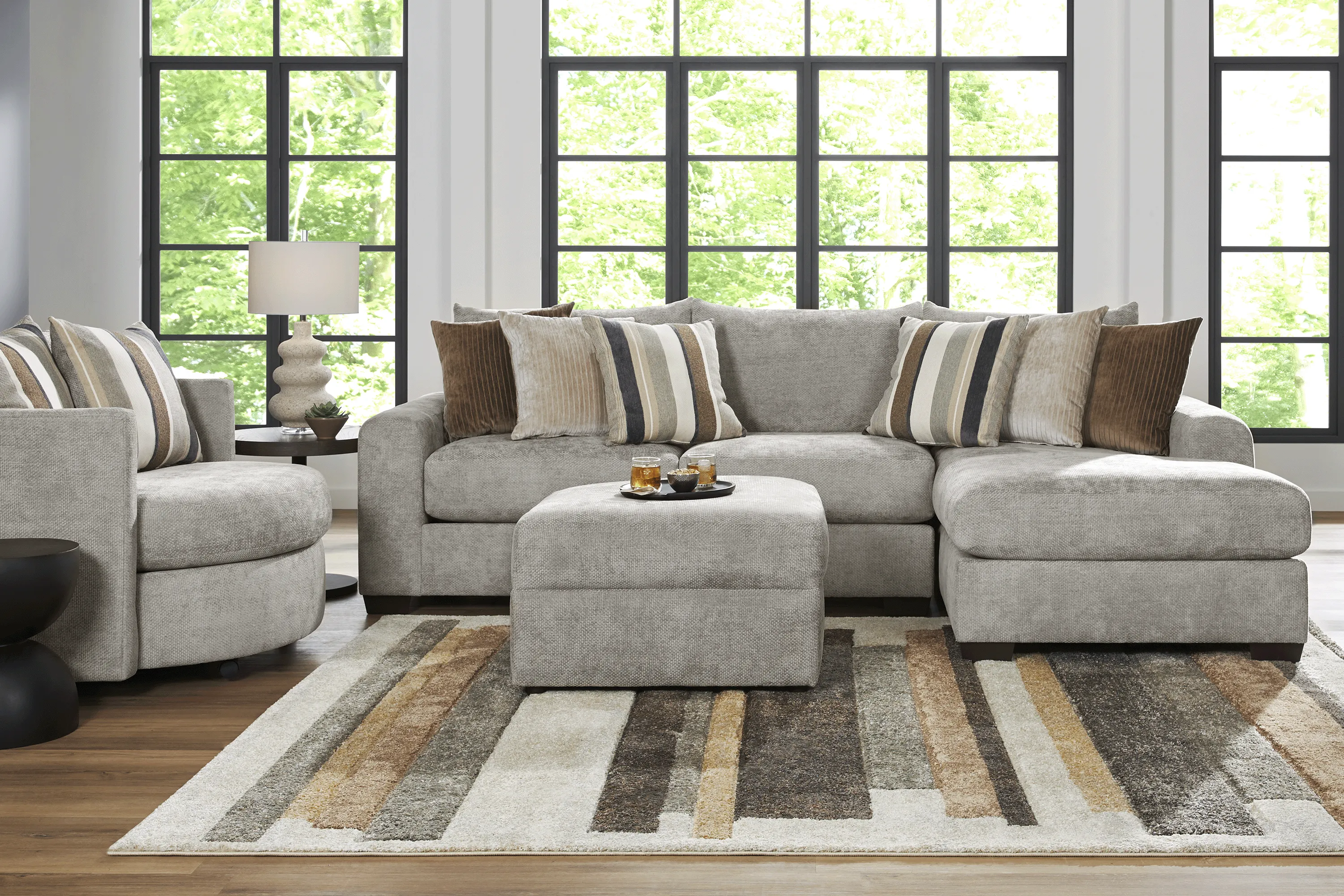 Martin Gray 3 Pc Sectional Living Room - Thumbnail - Image 1