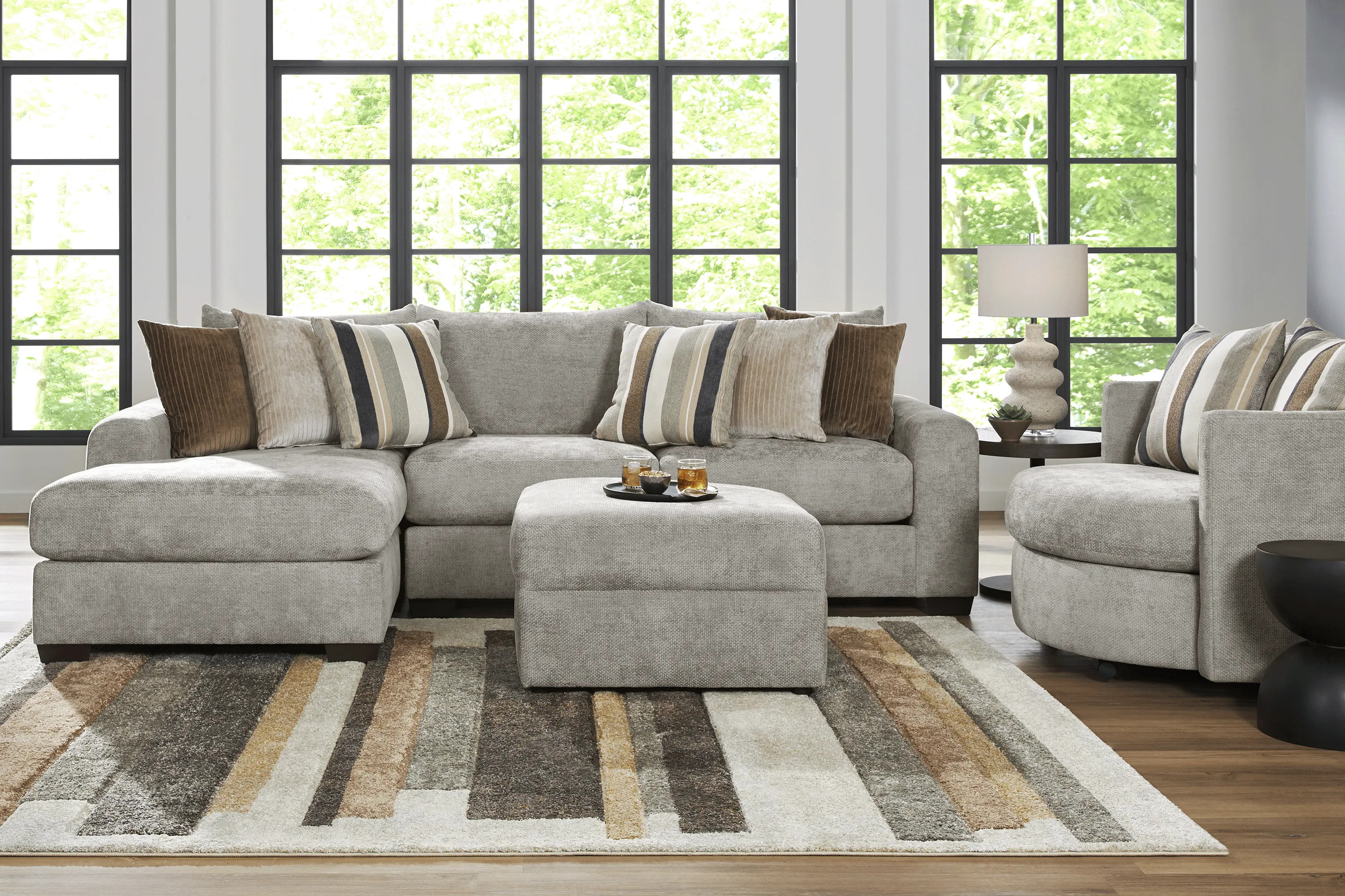 Martin Gray 3 Pc Sectional Living Room - Thumbnail - Image 1