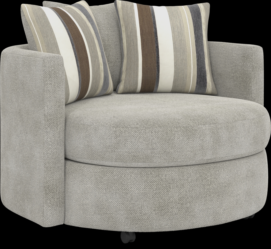 Martin Gray Swivel Chair - Thumbnail - Image 1