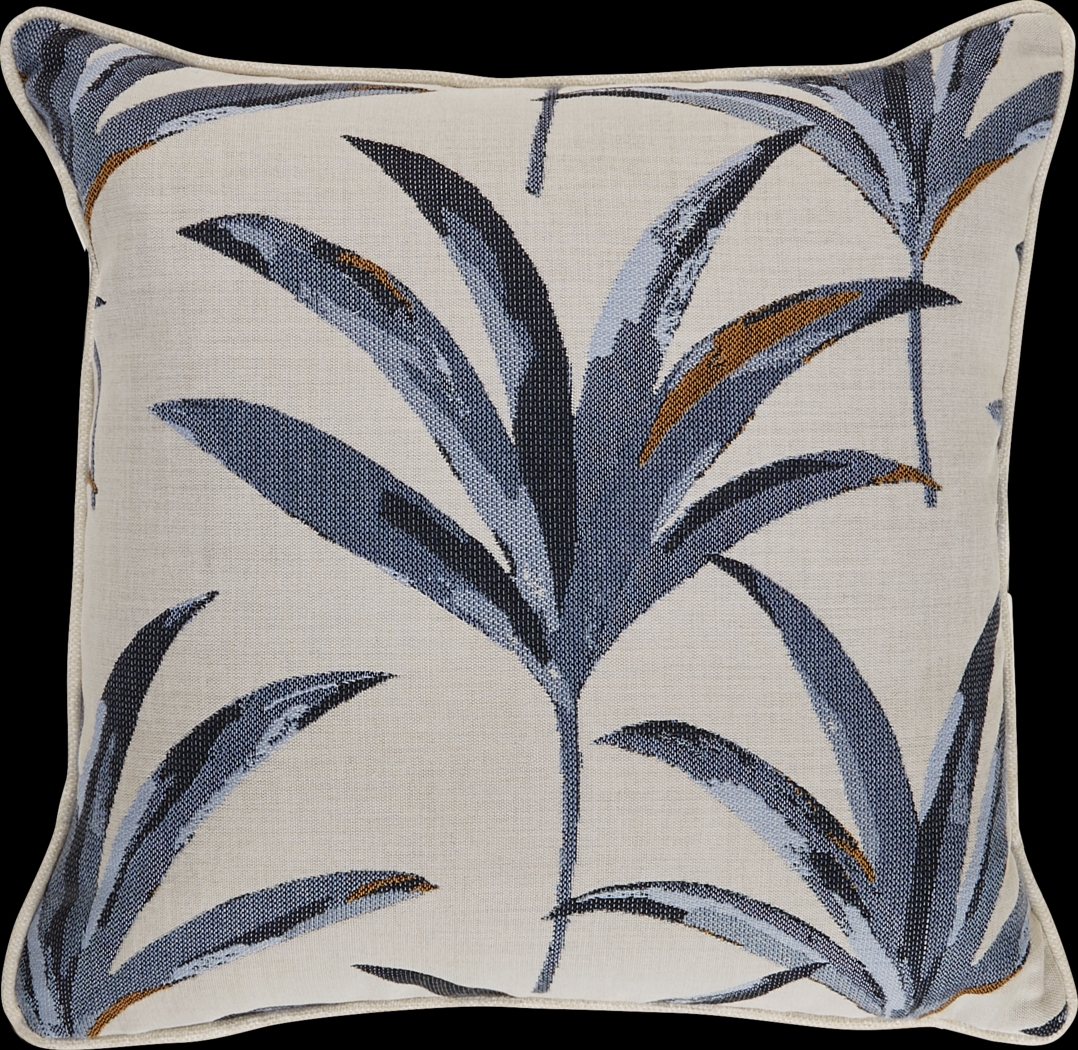 Martinique Beach Blue Indoor/Outdoor Accent Pillows, Set of Two - Thumbnail - Image 2