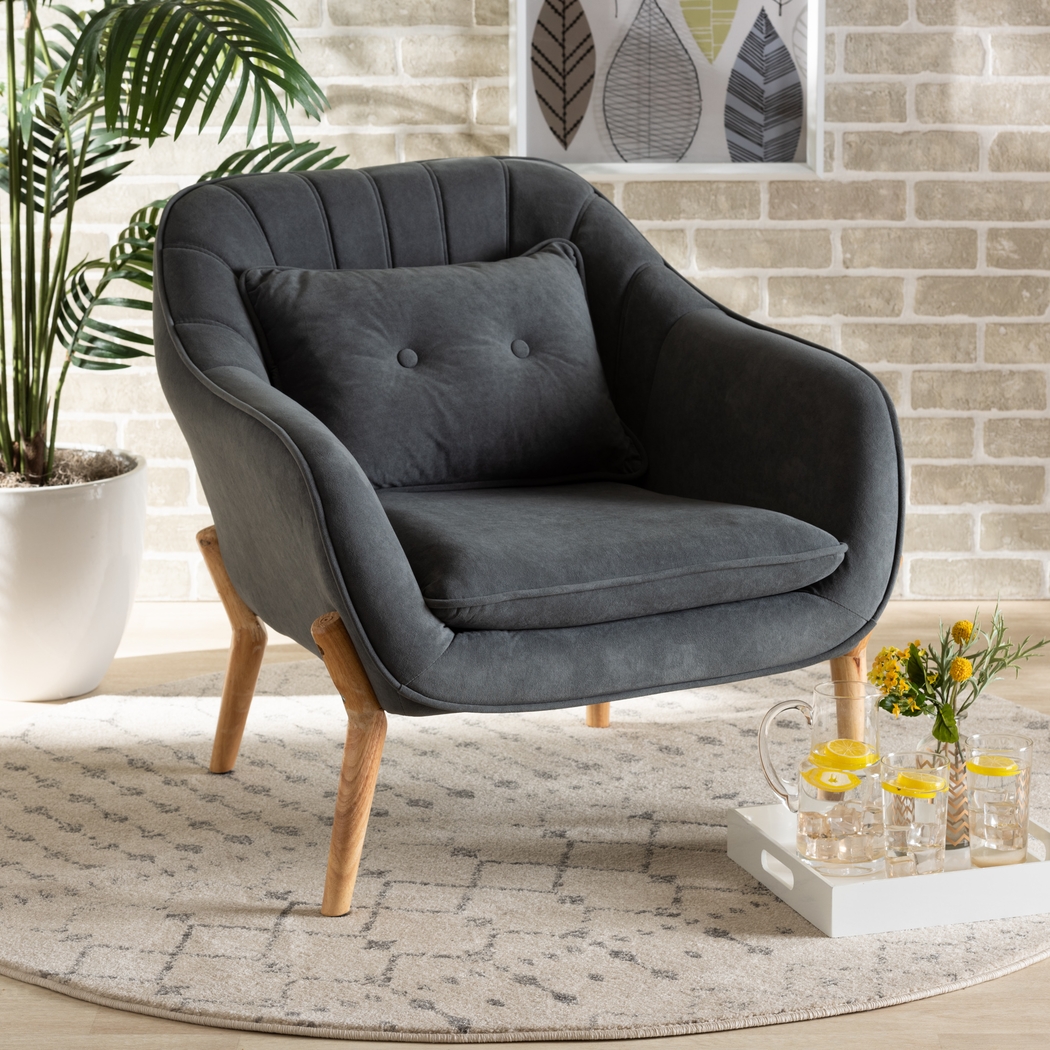 Martinsson Gray Accent Chair - Thumbnail - Image 2