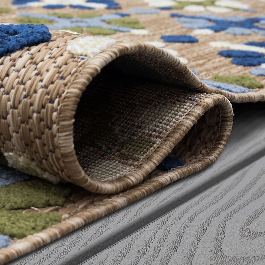 Martoise Blue 6' x 9' Indoor/Outdoor Rug - Thumbnail - Image 5