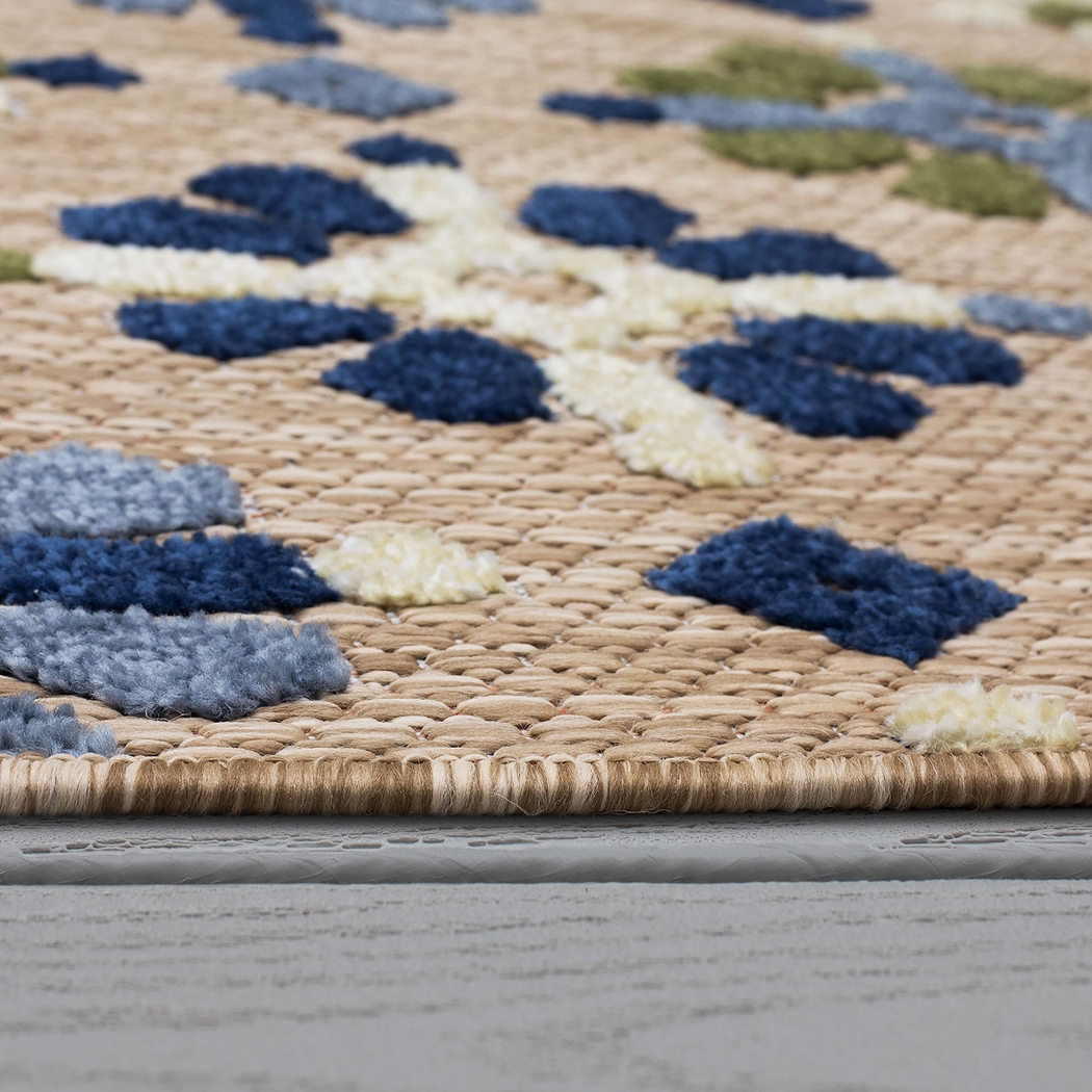 Martoise Blue 6' x 9' Indoor/Outdoor Rug - Thumbnail - Image 6