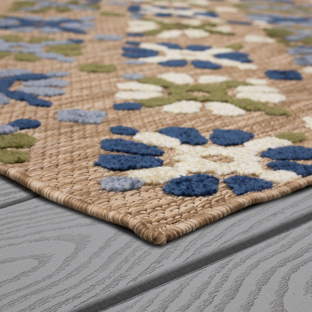 Martoise Blue 7'10 x 10' Indoor/Outdoor Rug - Thumbnail - Image 9