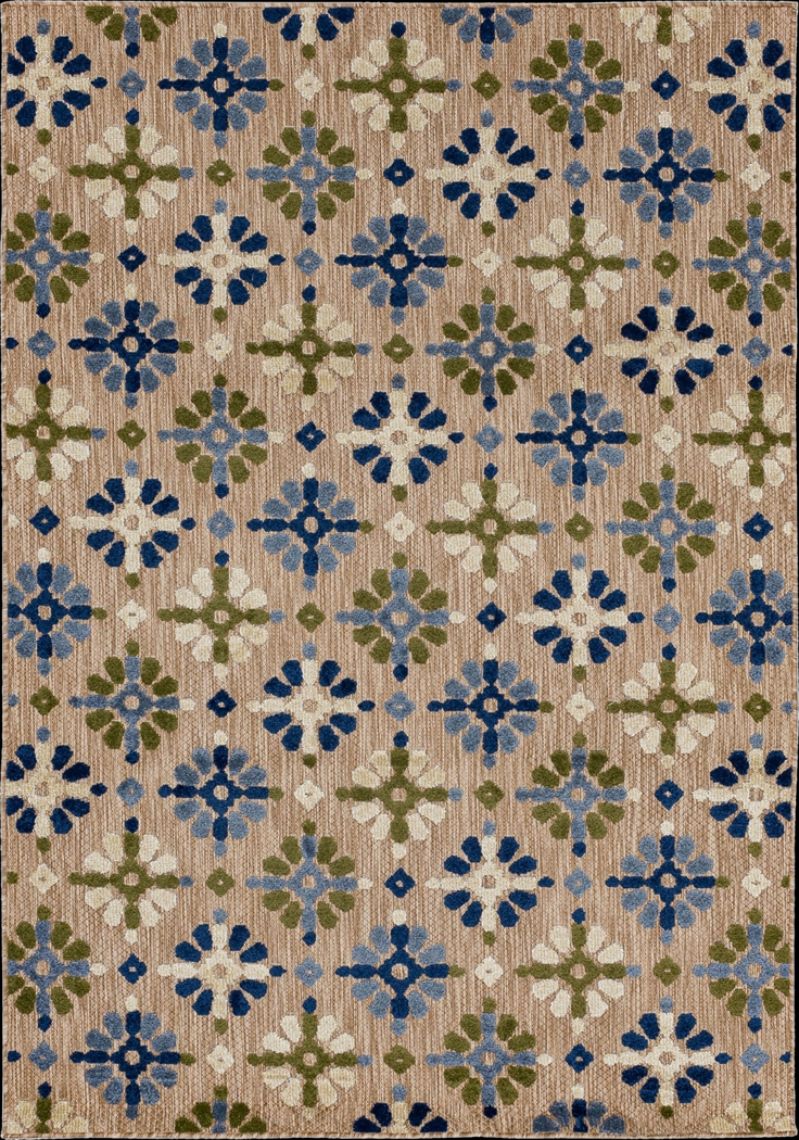 Martoise Blue 7'10 x 10' Indoor/Outdoor Rug - Thumbnail - Image 1