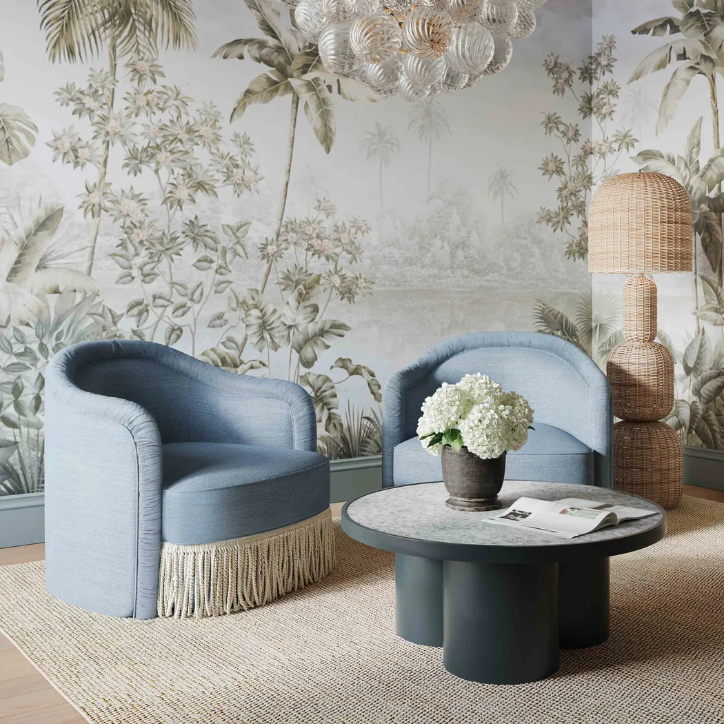 Marumsco Blue Accent Chair - Thumbnail - Image 2