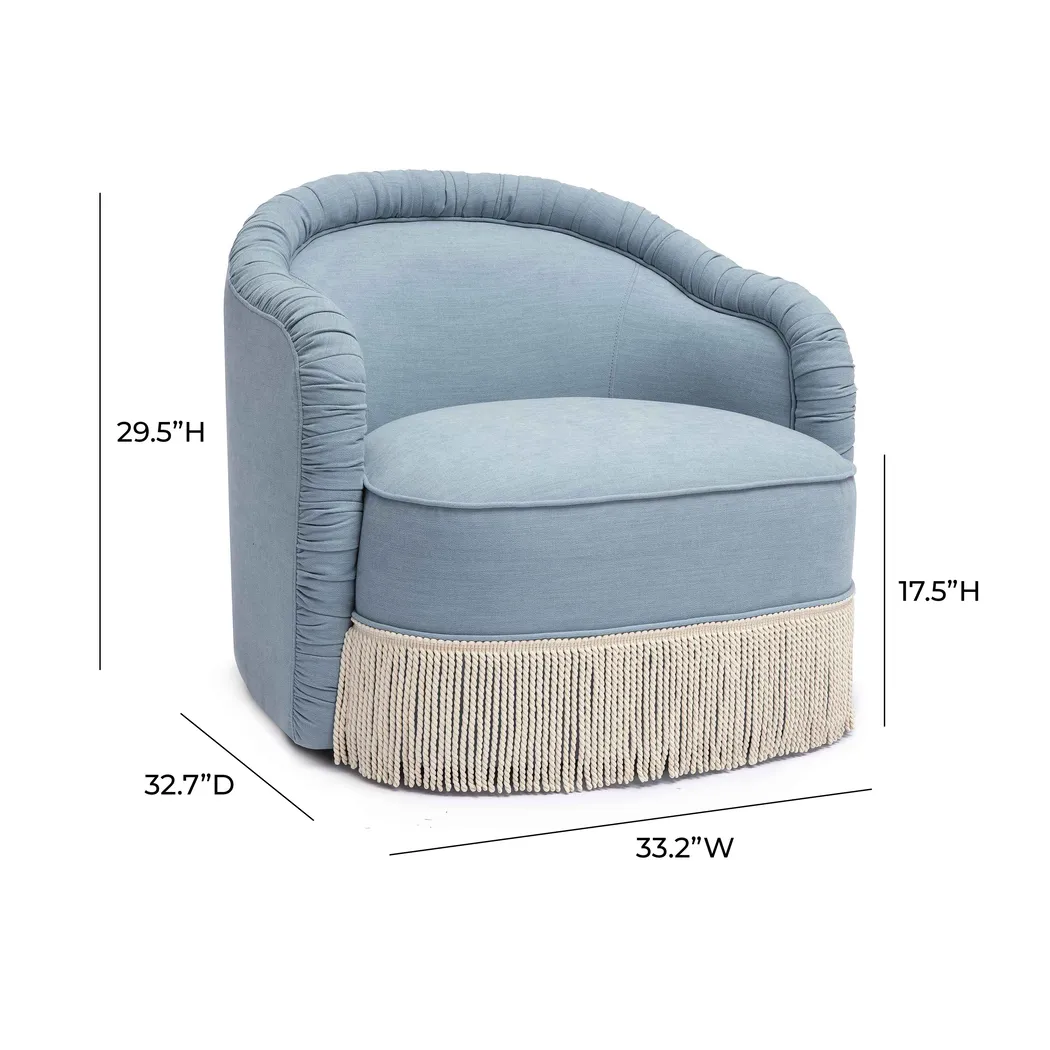 Marumsco Blue Accent Chair - Thumbnail - Image 7