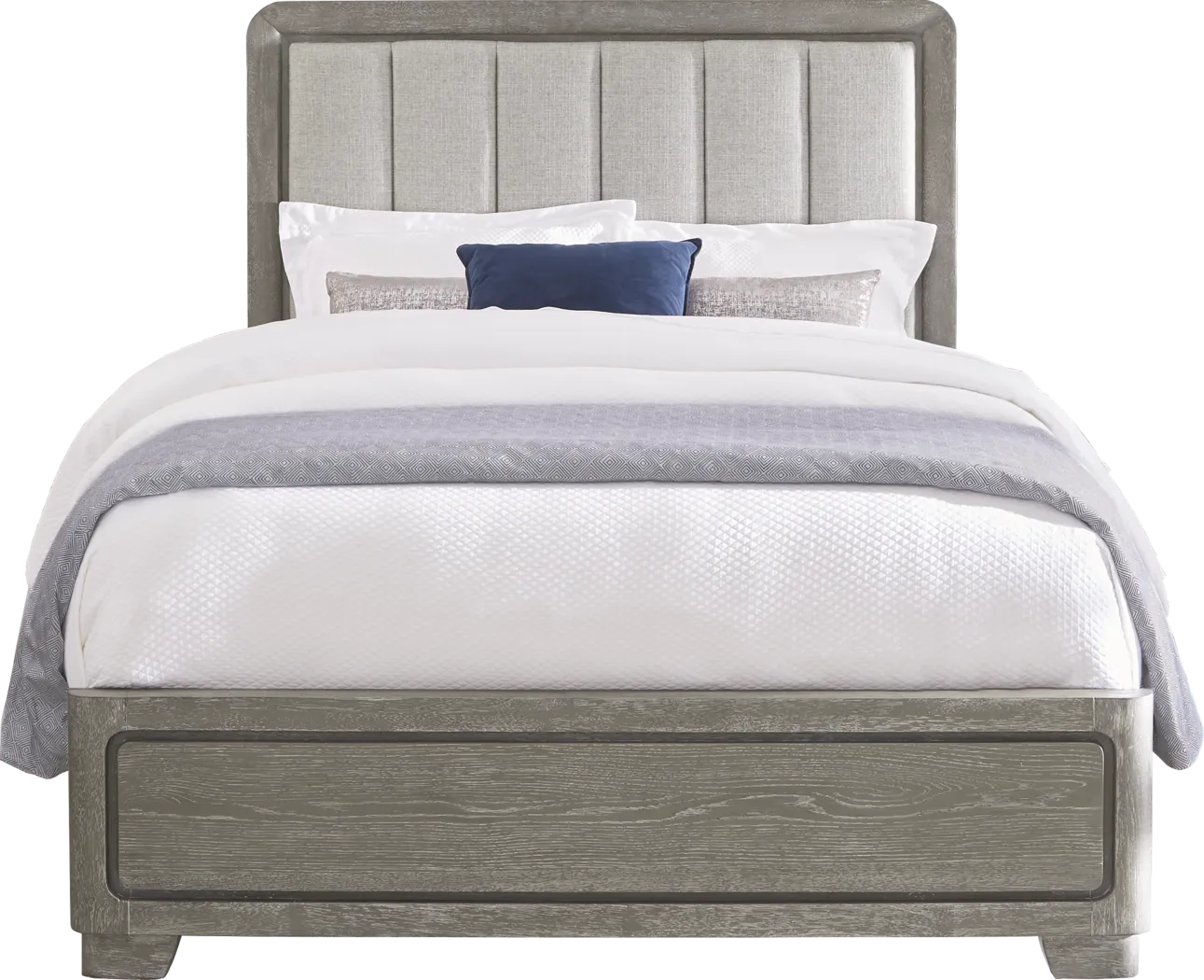 Marvella Gray 7 Pc Queen Panel Bedroom - Thumbnail - Image 3