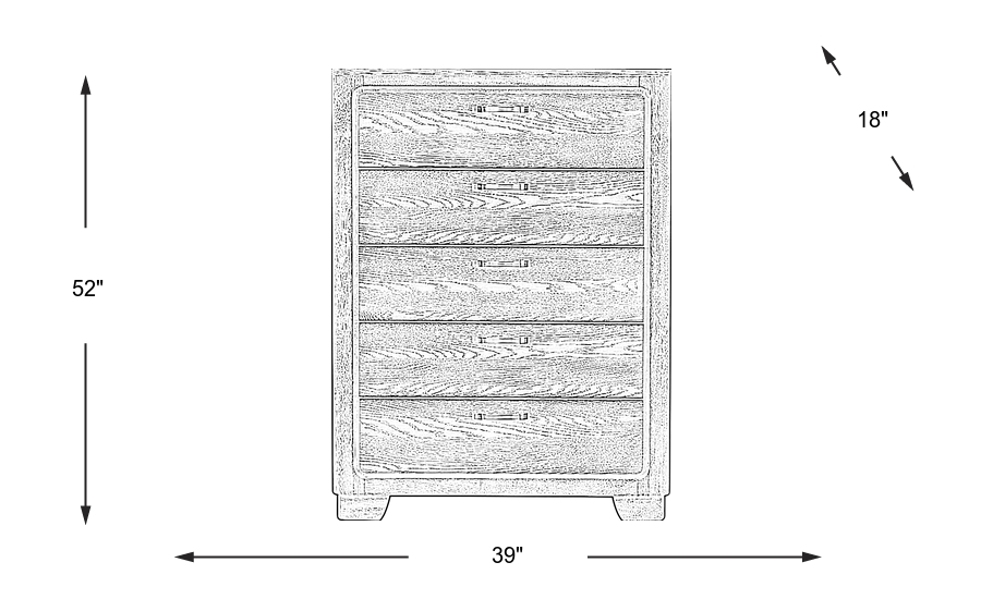 Dimension Image. Please refer to the Dimension Tab on this page for dimension details.
