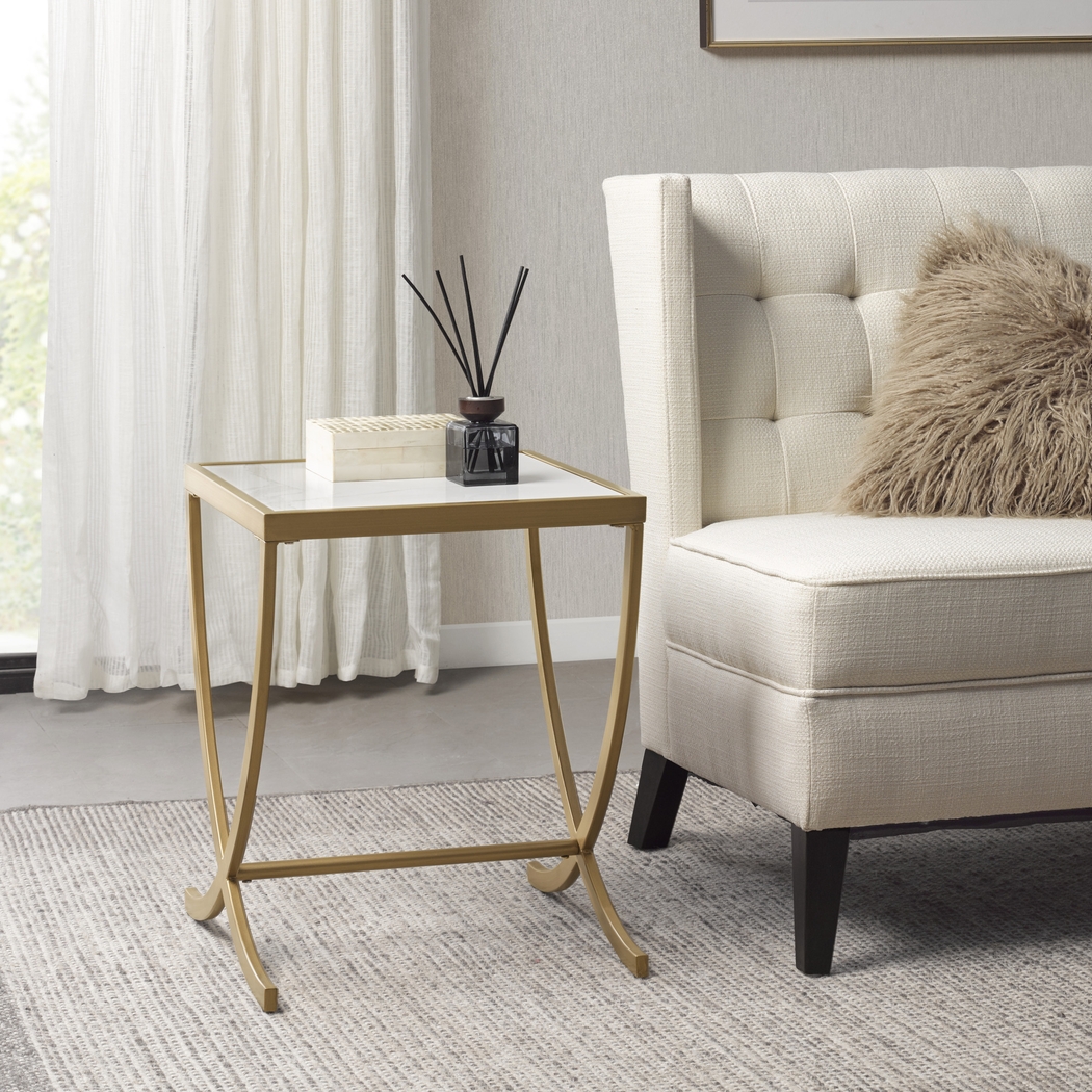 Marwede White End Table - Thumbnail - Image 2