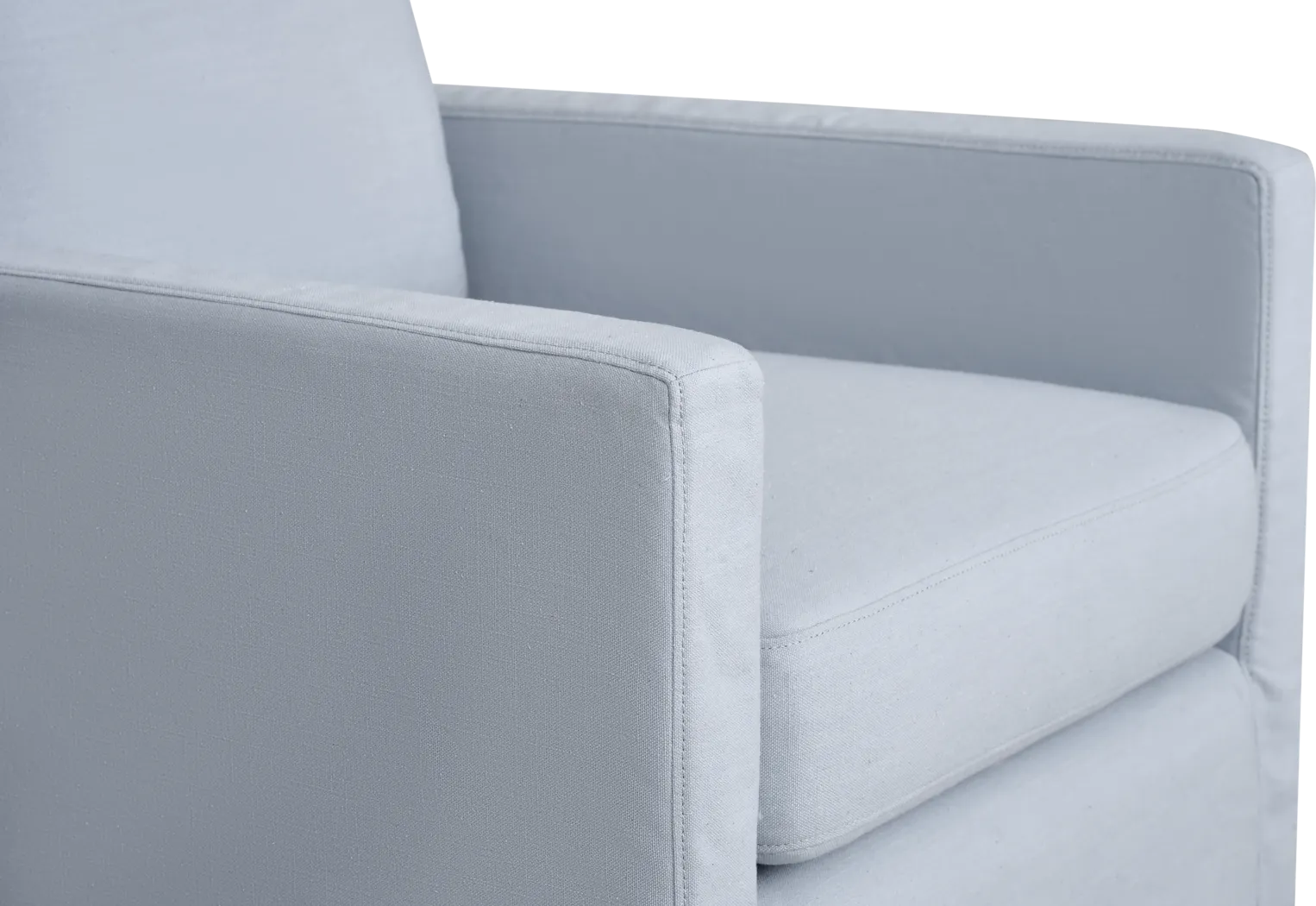 Mary Lou Blue Slipcover Swivel Glider - Thumbnail - Image 4
