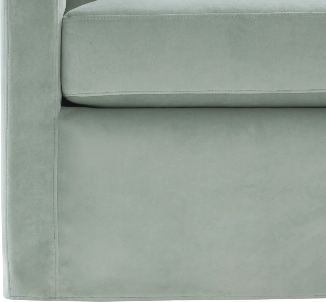 Mary Lou Green Slipcover Swivel Glider - Image 5