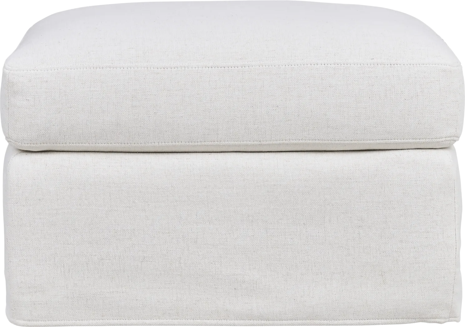 Mary Lou White Slipcover Glider Ottoman - Thumbnail - Image 2