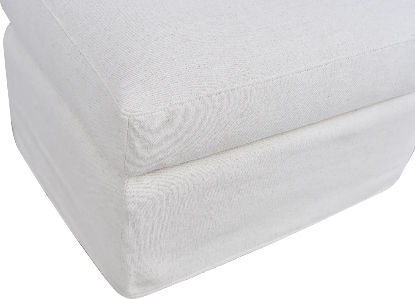 Mary Lou White Slipcover Glider Ottoman - Thumbnail - Image 3