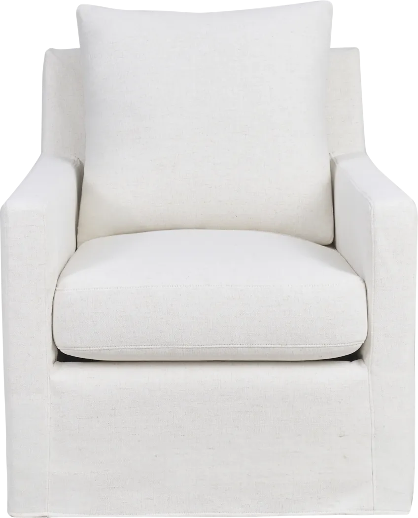 Mary Lou White Slipcover Swivel Glider - Thumbnail - Image 2