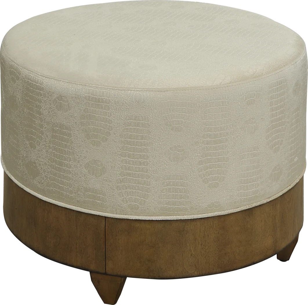 Maryana Cream Accent Ottoman - Thumbnail - Image 1