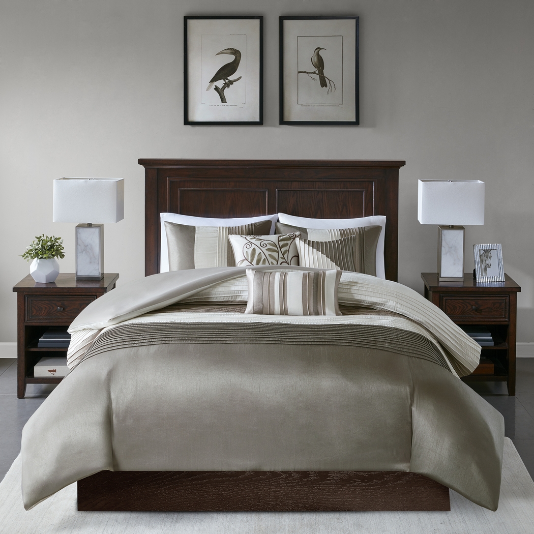 Maryn Natural 6 Pc Queen Duvet Set - Thumbnail - Image 1