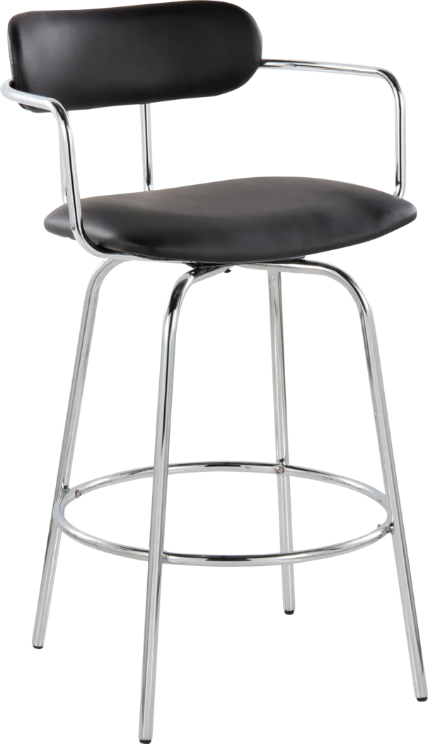 Marysa Black Counter Height Stool, Set of 2 - Thumbnail - Image 4