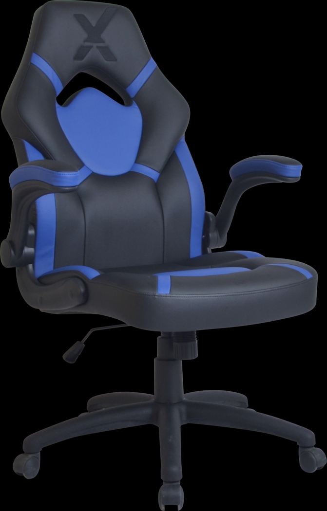 Masdon Black/Blue Office Chair - Thumbnail - Image 1