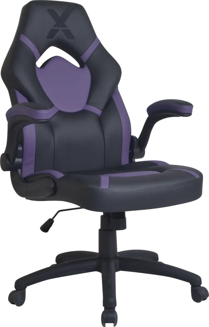 Masdon Black/Purple Office Chair - Thumbnail - Image 1