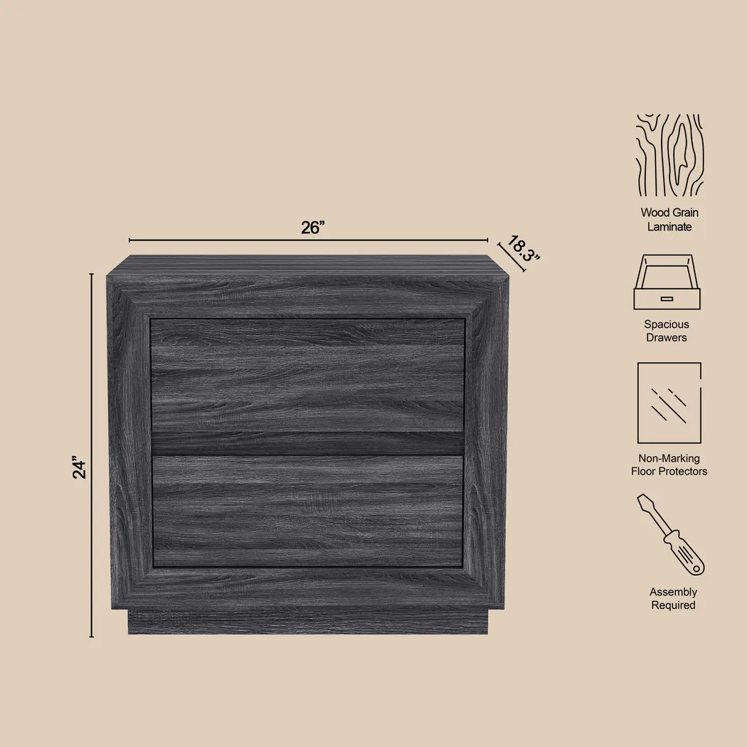 Masiva I Charcoal Nightstand - Thumbnail - Image 7