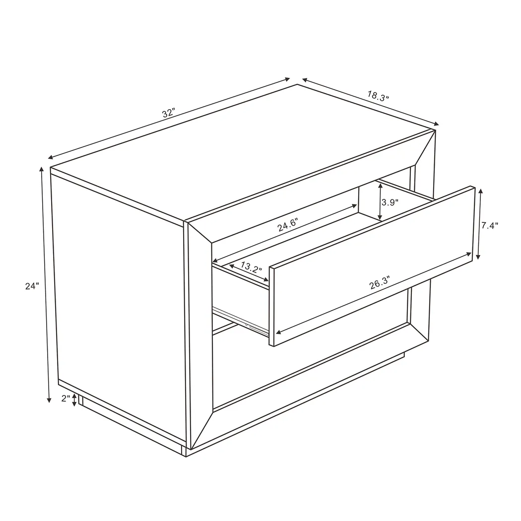 Masiva II Charcoal Nightstand - Thumbnail - Image 5