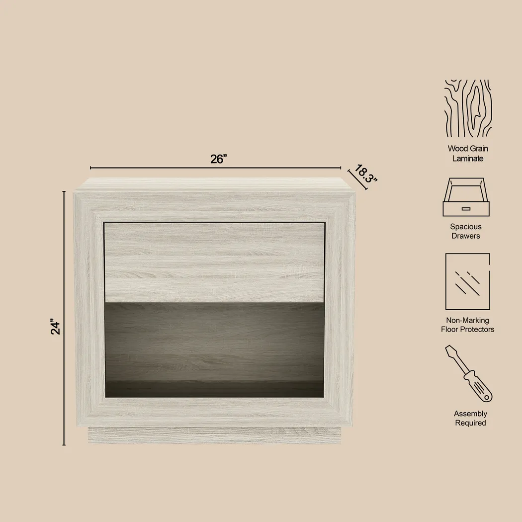Masiva III Beige Nightstand - Thumbnail - Image 5