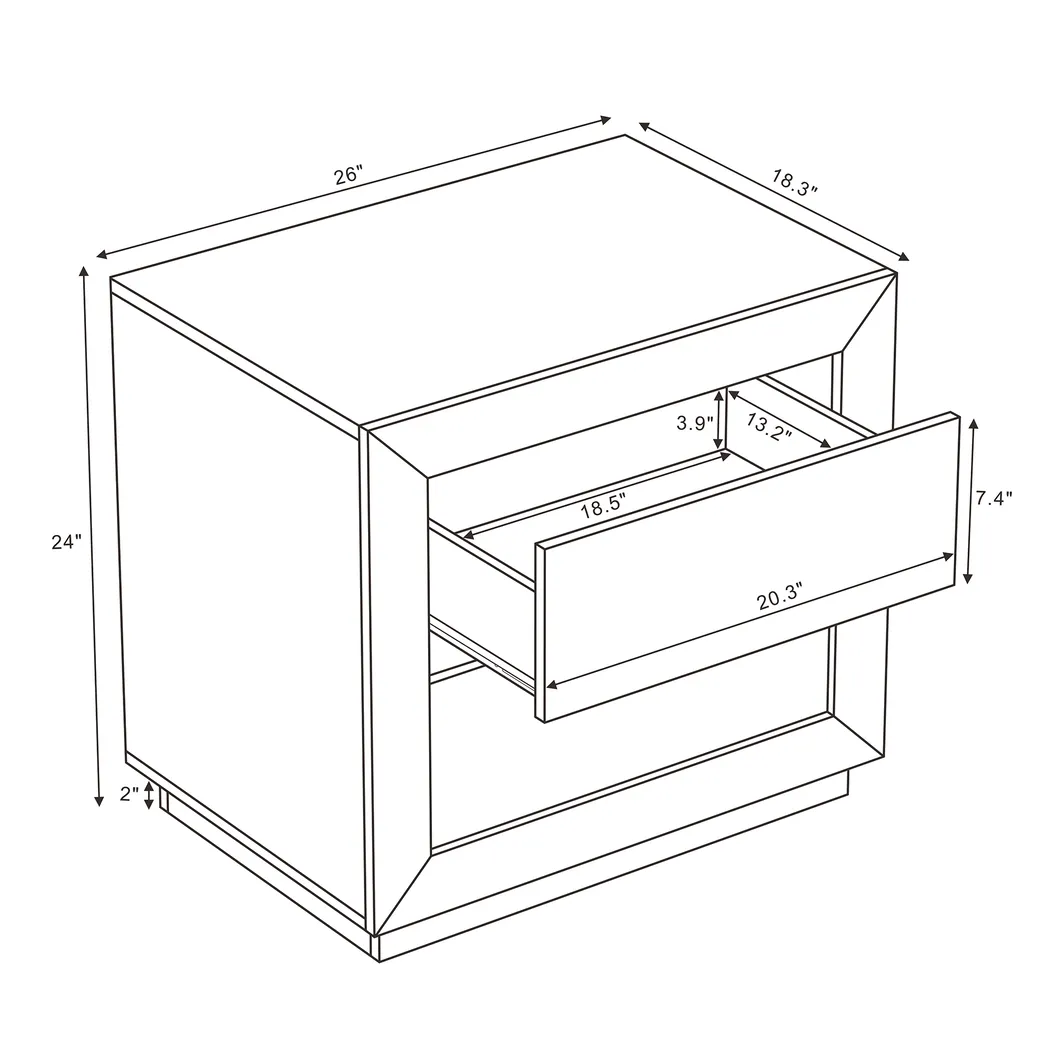 Masiva III Beige Nightstand - Thumbnail - Image 6