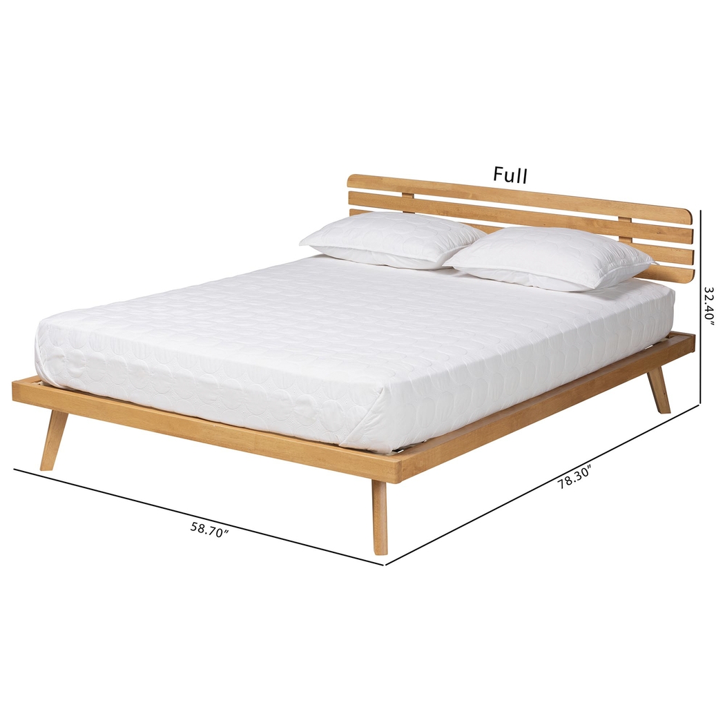 Massaro Brown Full Platform Bed - Thumbnail - Image 9