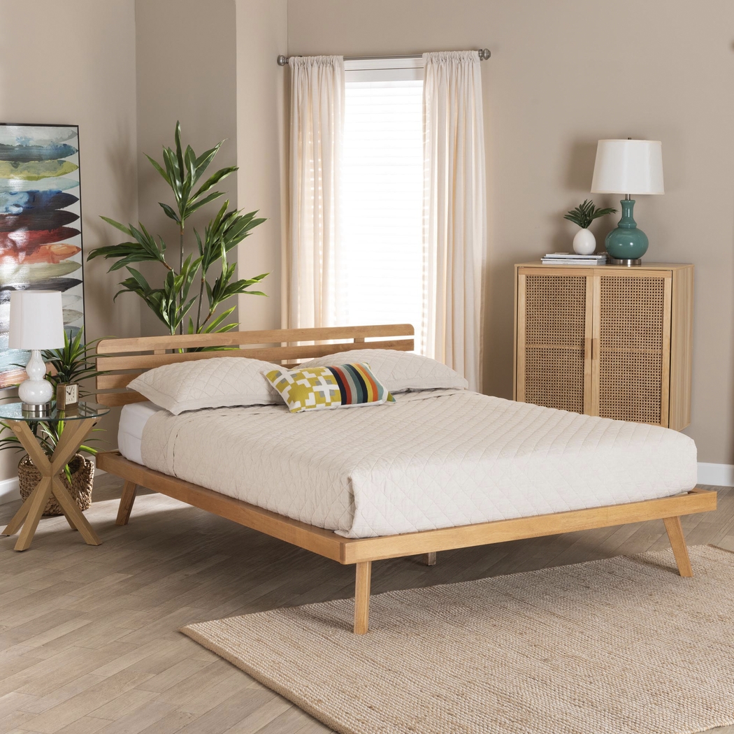 Massaro Brown Queen Platform Bed - Thumbnail - Image 2