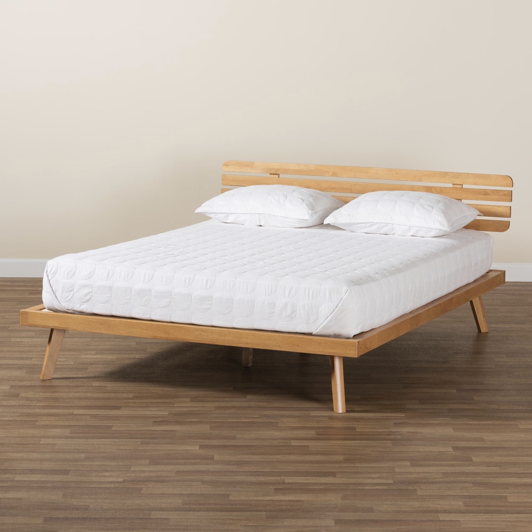 Massaro Brown Queen Platform Bed - Thumbnail - Image 3