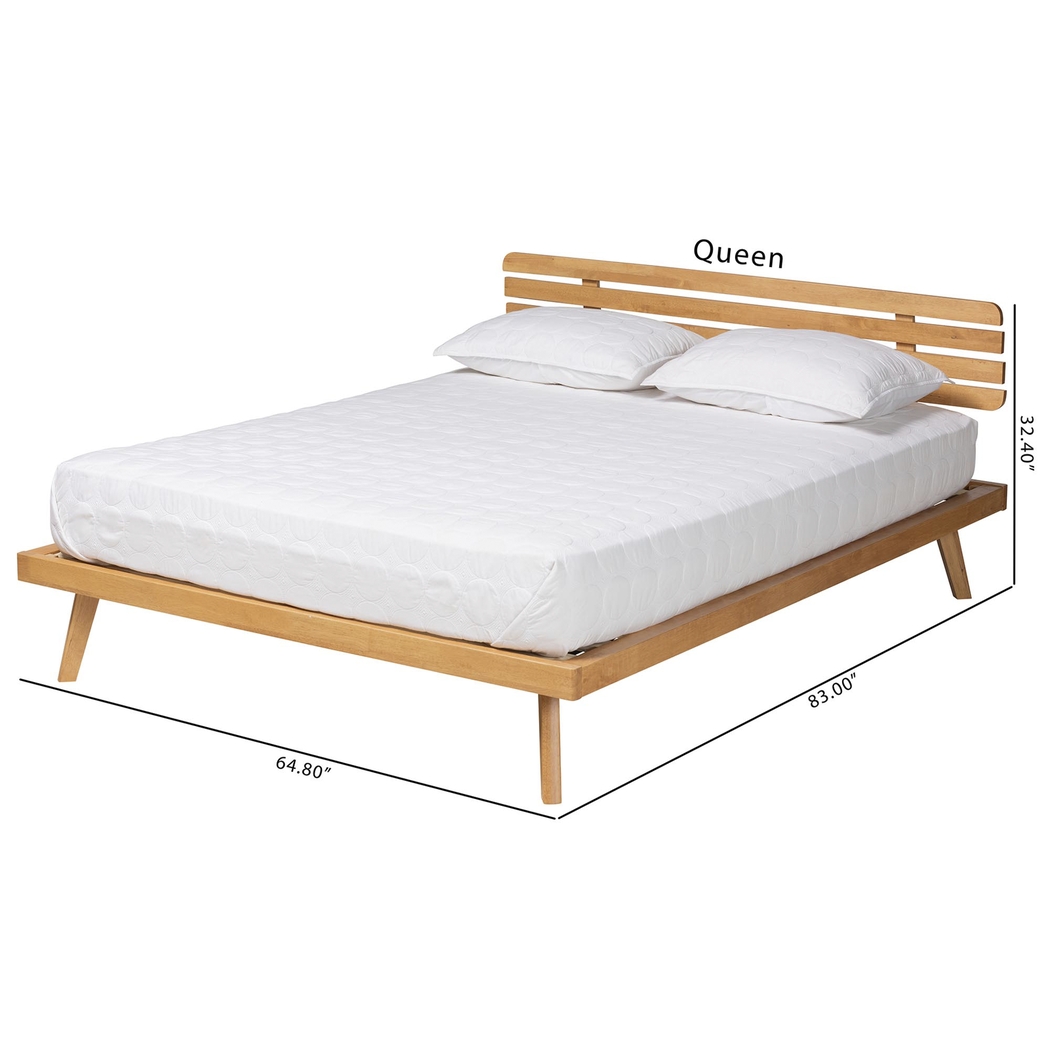Massaro Brown Queen Platform Bed - Thumbnail - Image 9