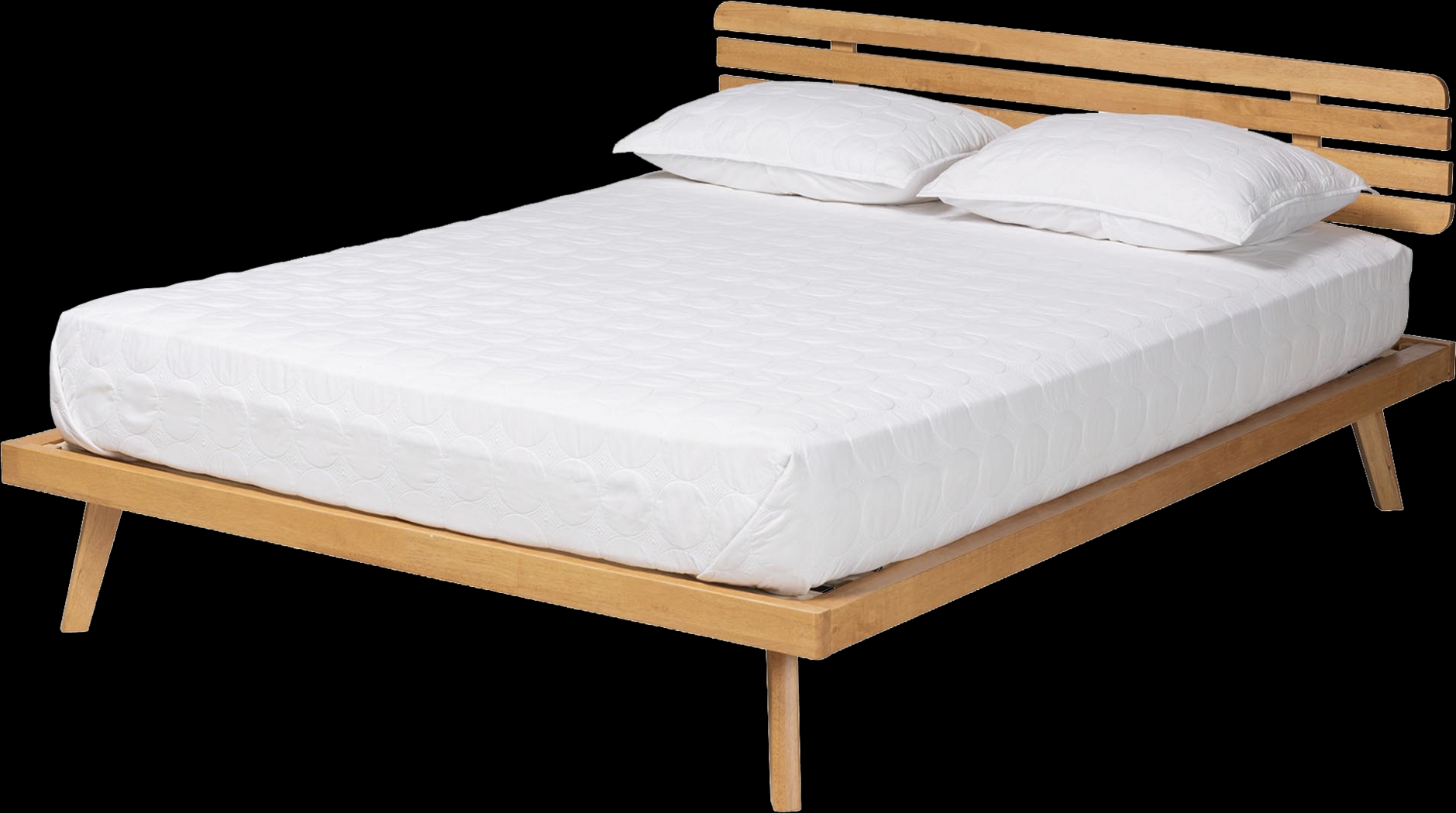 Massaro Brown Queen Platform Bed - Thumbnail - Image 1