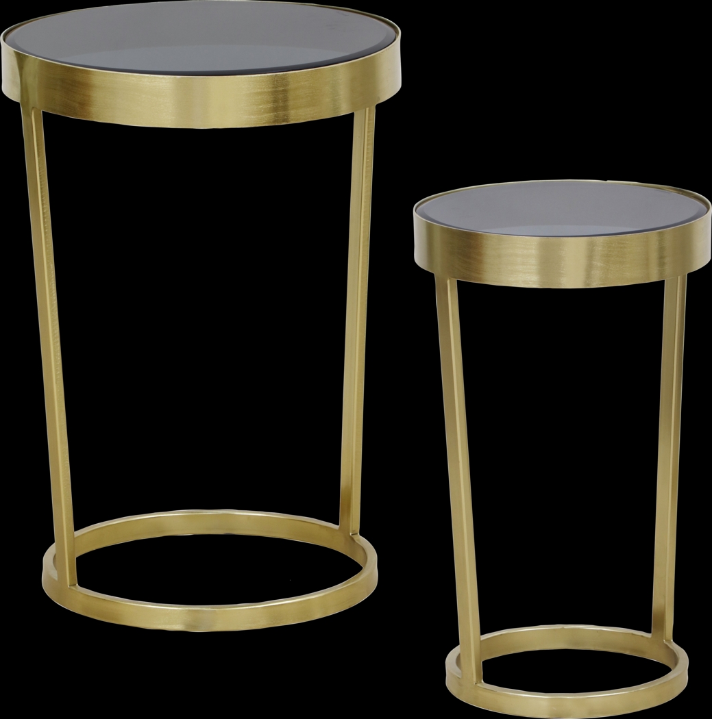 Massasoit Gold Side Table, Set of 2 - Thumbnail - Image 1