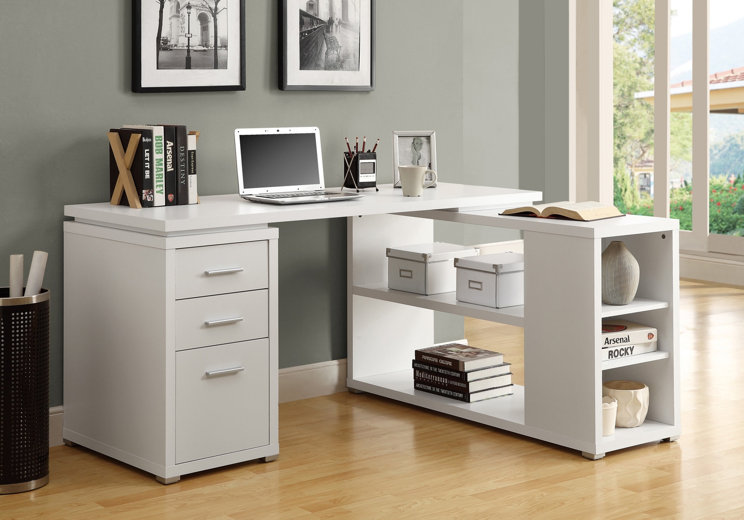 Massillon White Desk - Thumbnail - Image 3