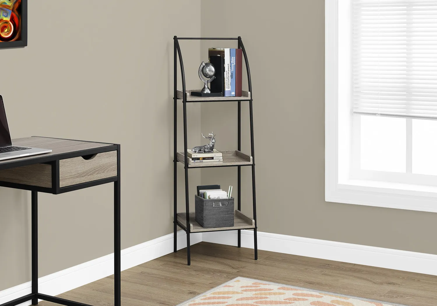 Matacona Taupe Bookcase - Thumbnail - Image 2