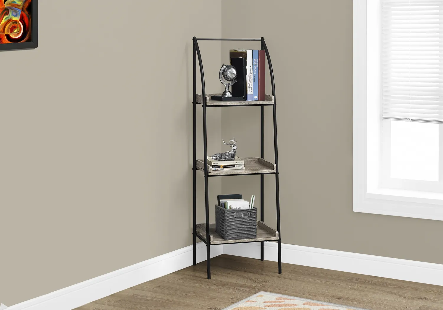 Matacona Taupe Bookcase - Thumbnail - Image 3