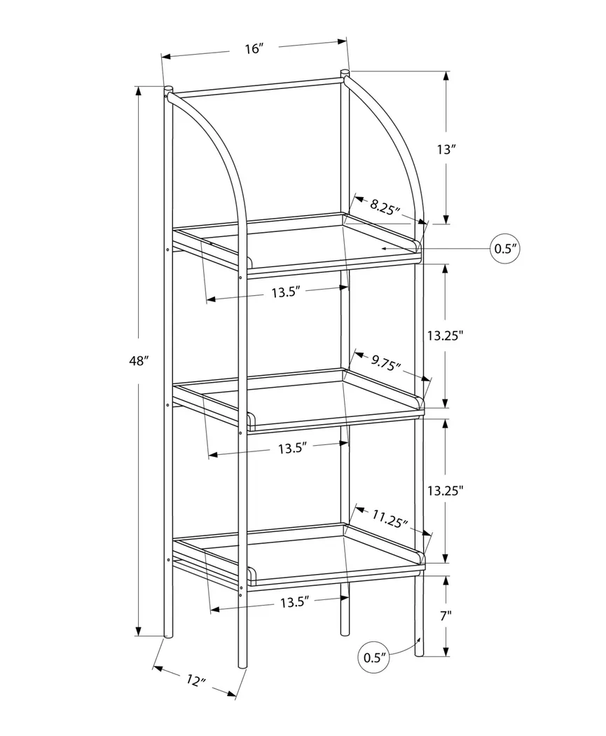 Matacona Taupe Bookcase - Thumbnail - Image 5
