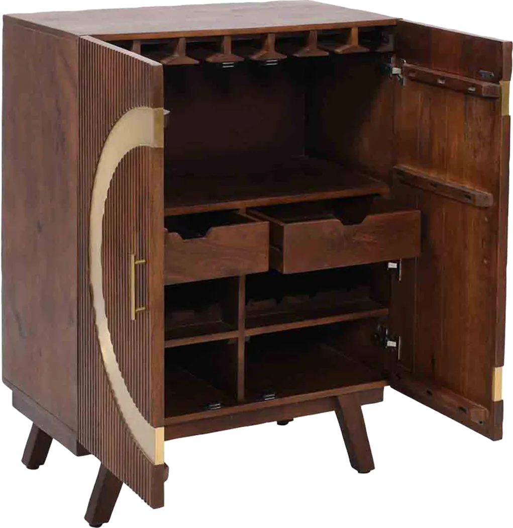 Matalin Brown Bar Cabinet - Thumbnail - Image 3